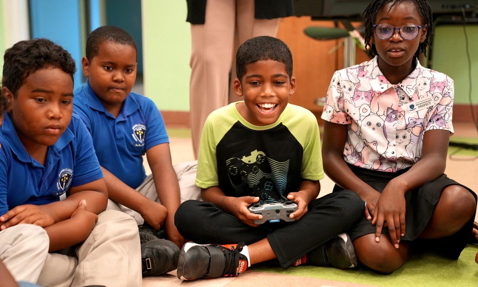 Students participating in a TechCayman robotics camp.